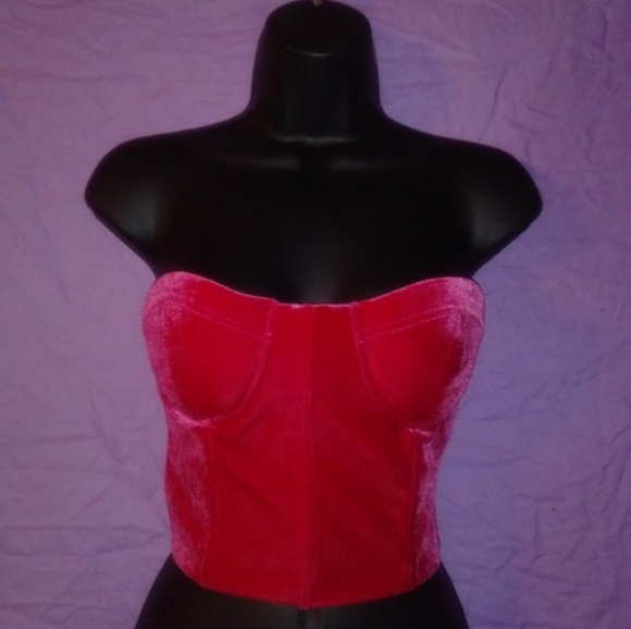Dolls Kill Candy Hotz For You Velvet Bustier - Picture 2 of 2